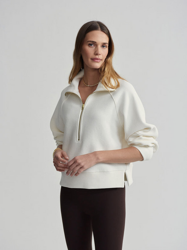 Varley Milano Half Zip - Ivory Sleepwear - Other Sleepwear - Loungewear by Varley | Grace the Boutique