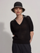 Varley Monte Knit Polo - Black Clothing - Tops - Shirts - SS Knits by Varley | Grace the Boutique