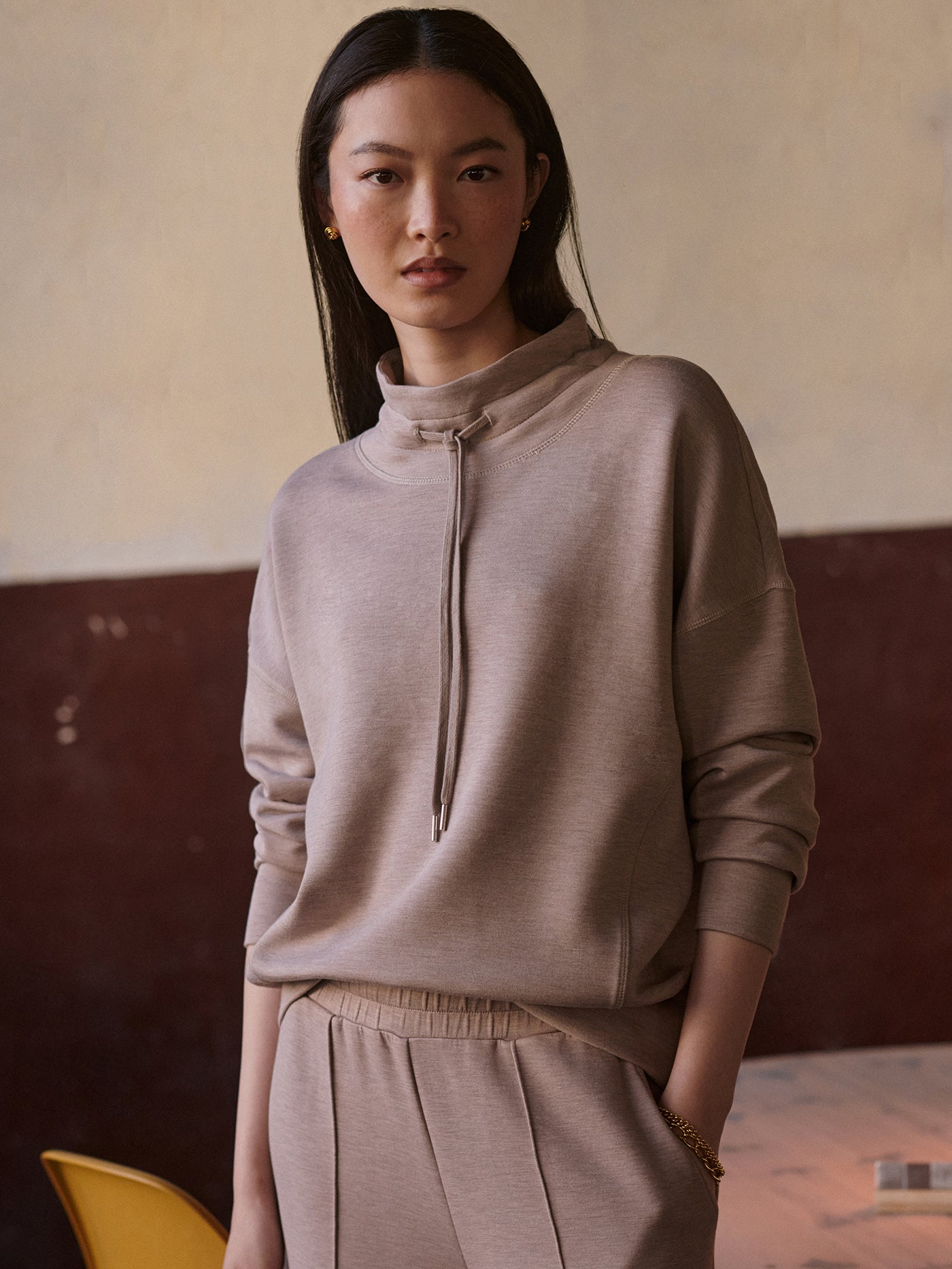 Varley Oakdale Sweater - Taupe Marl