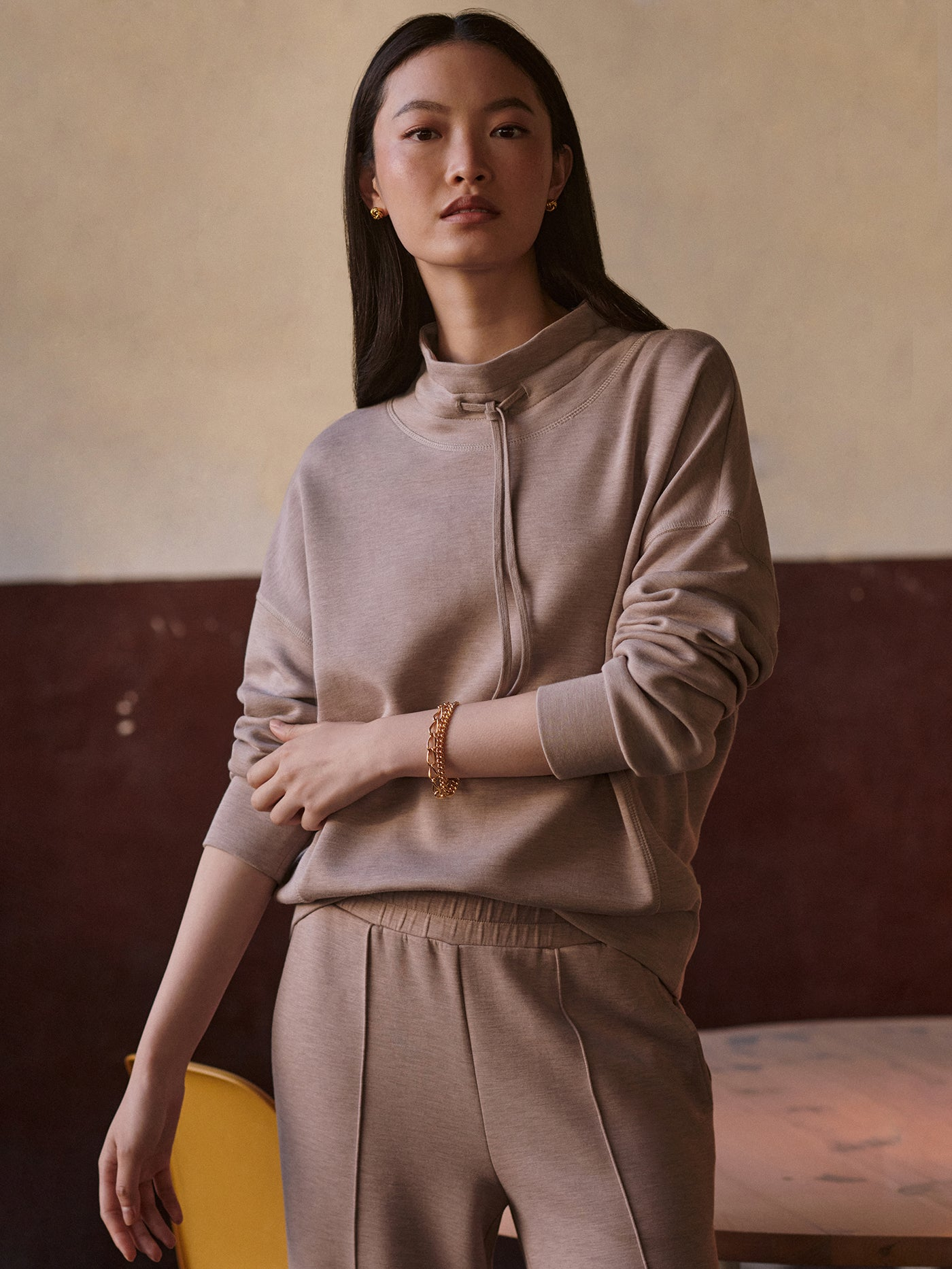 Varley Oakdale Sweater - Taupe Marl