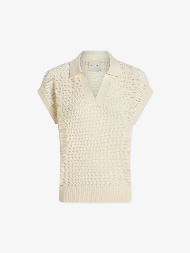Varley Otto Knit Vest - Egret Clothing - Tops - Shirts - SS Knits by Varley | Grace the Boutique