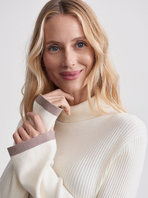 Varley Ravena Rib Knit - Egret Clothing - Tops - Sweaters - Pullovers by Varley | Grace the Boutique