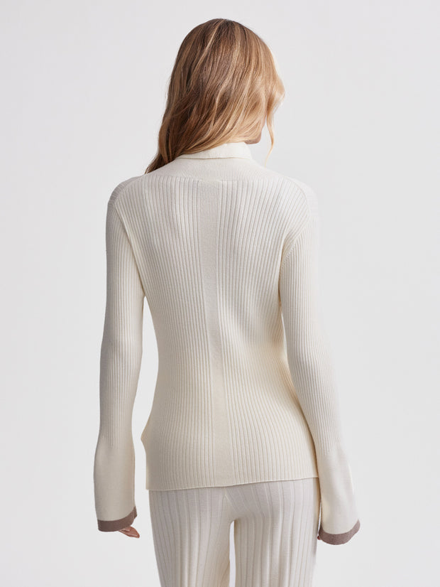 Varley Ravena Rib Knit - Egret Clothing - Tops - Sweaters - Pullovers by Varley | Grace the Boutique