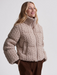 Varley Reggie Cable Knit Puffer - Light Taupe Clothing - Outerwear - Coats by Varley | Grace the Boutique