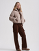 Varley Reggie Cable Knit Puffer - Light Taupe Clothing - Outerwear - Coats by Varley | Grace the Boutique