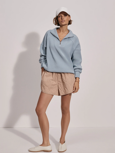 Varley Rhea Half Zip - Ashley Blue Clothing - Tops - Sweaters - Pullovers - Heavy Knit Pullovers by Varley | Grace the Boutique