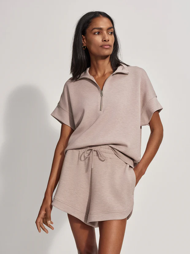Varley Ritchie Short Sleeve Sweater - Taupe Marl Sleepwear - Other Sleepwear - Loungewear by Varley | Grace the Boutique