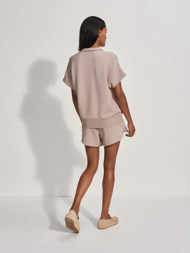 Varley Ritchie Short Sleeve Sweater - Taupe Marl Sleepwear - Other Sleepwear - Loungewear by Varley | Grace the Boutique