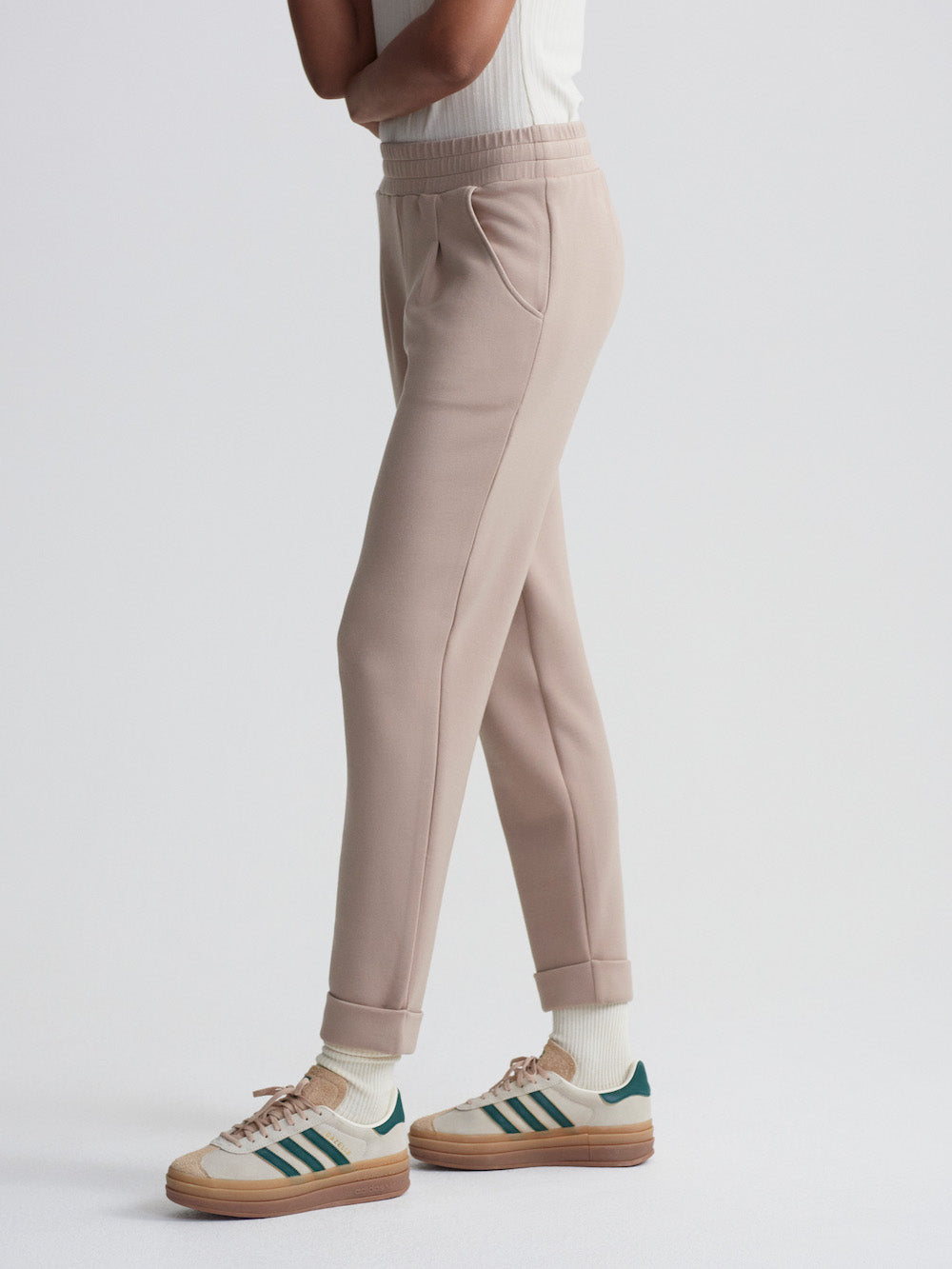 Varley Rolled Cuff Pant 28.5” - Light Taupe Sleepwear - Other Sleepwear - Loungewear by Varley | Grace the Boutique