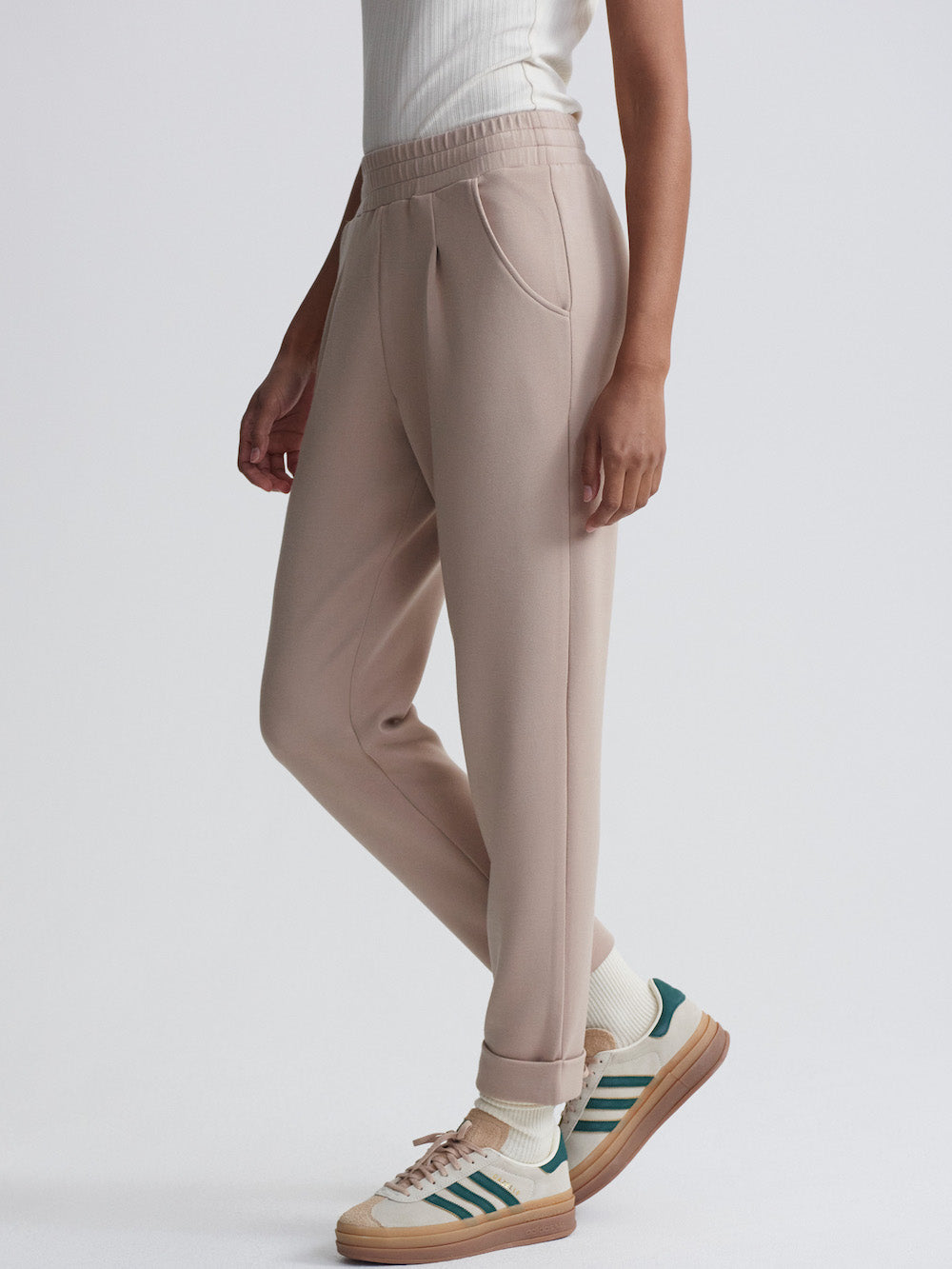 Varley Rolled Cuff Pant 28.5” - Light Taupe Sleepwear - Other Sleepwear - Loungewear by Varley | Grace the Boutique