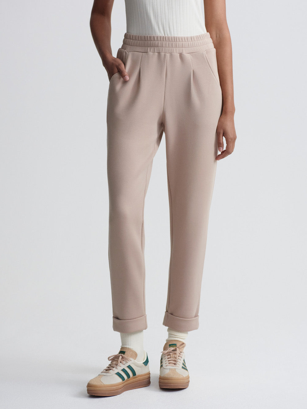 Varley Rolled Cuff Pant 28.5” - Light Taupe Sleepwear - Other Sleepwear - Loungewear by Varley | Grace the Boutique