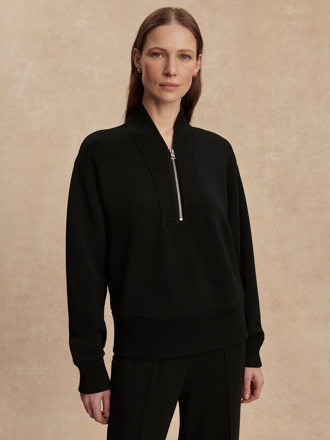 Varley Sally Half Zip Sweater - Black