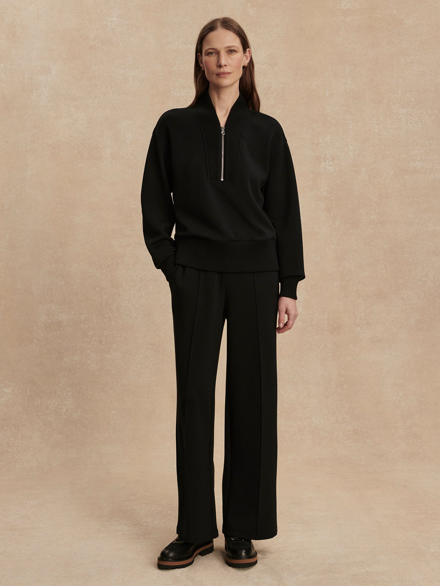 Varley Sally Half Zip Sweater - Black