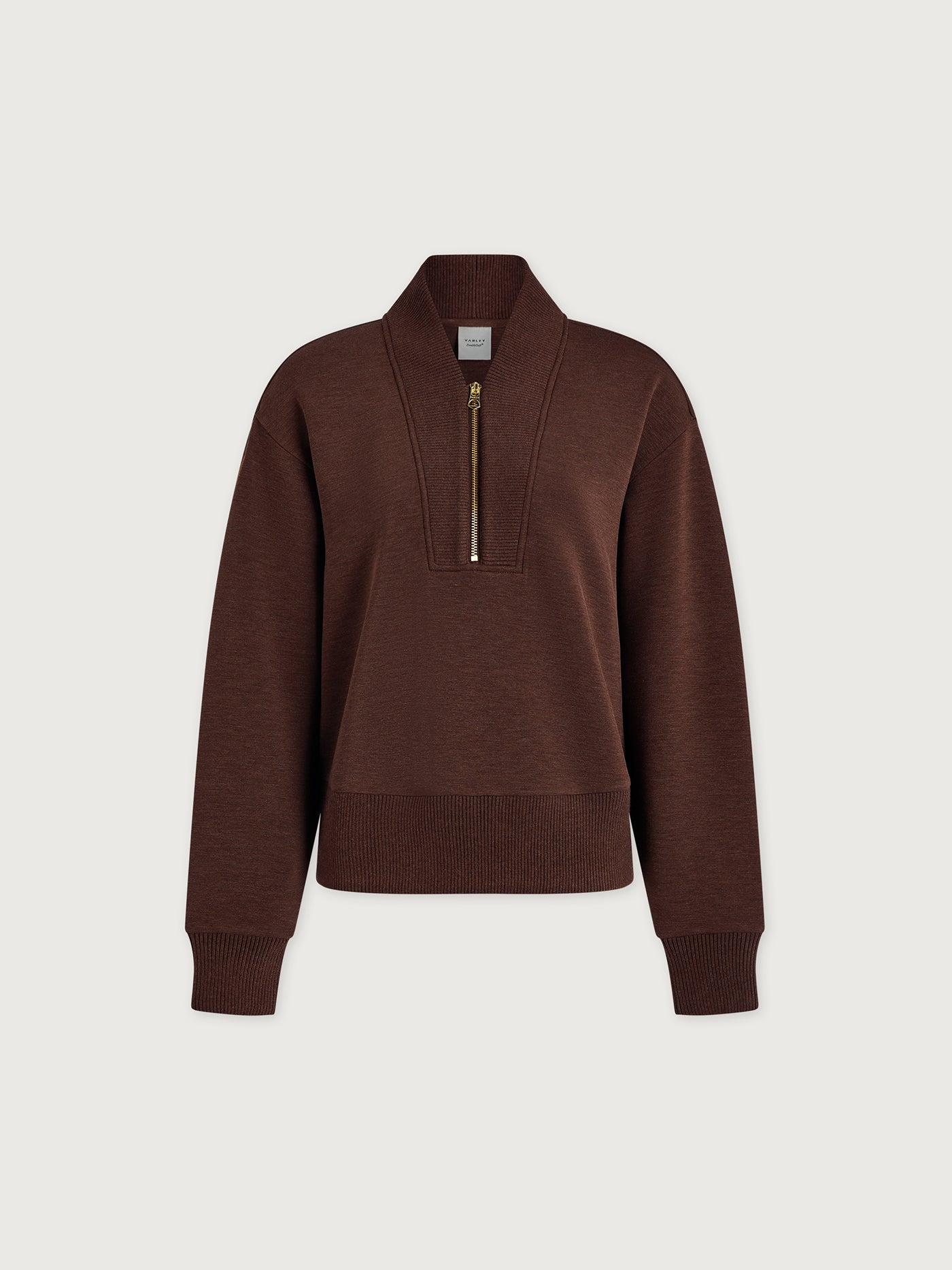 Varley Sally Half Zip Sweater - Coffee Bean Marl