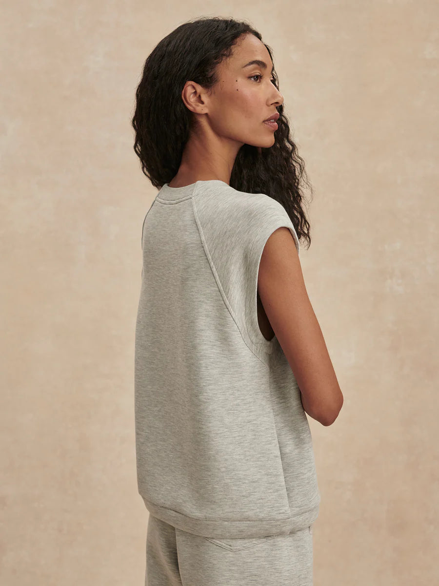 Varley Salome Raglan Tee - Light Grey Marl