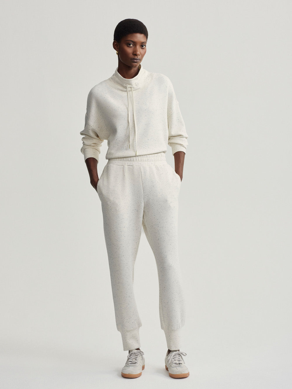 Varley Slim Cuff Pant 27.5 - Ivory Marl Fleck Sleepwear - Other Sleepwear - Loungewear by Varley | Grace the Boutique