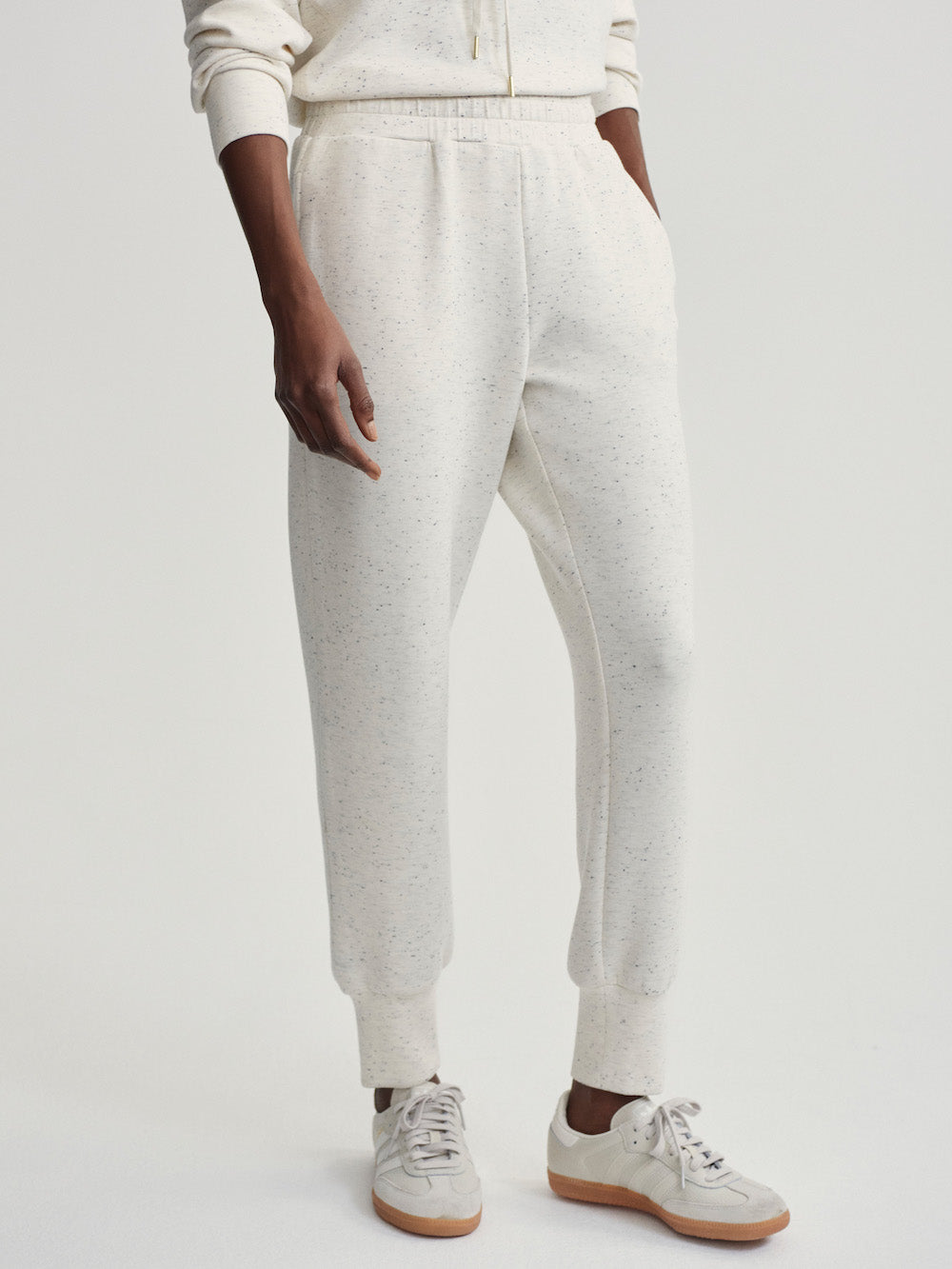 Varley Slim Cuff Pant 27.5 - Ivory Marl Fleck Sleepwear - Other Sleepwear - Loungewear by Varley | Grace the Boutique