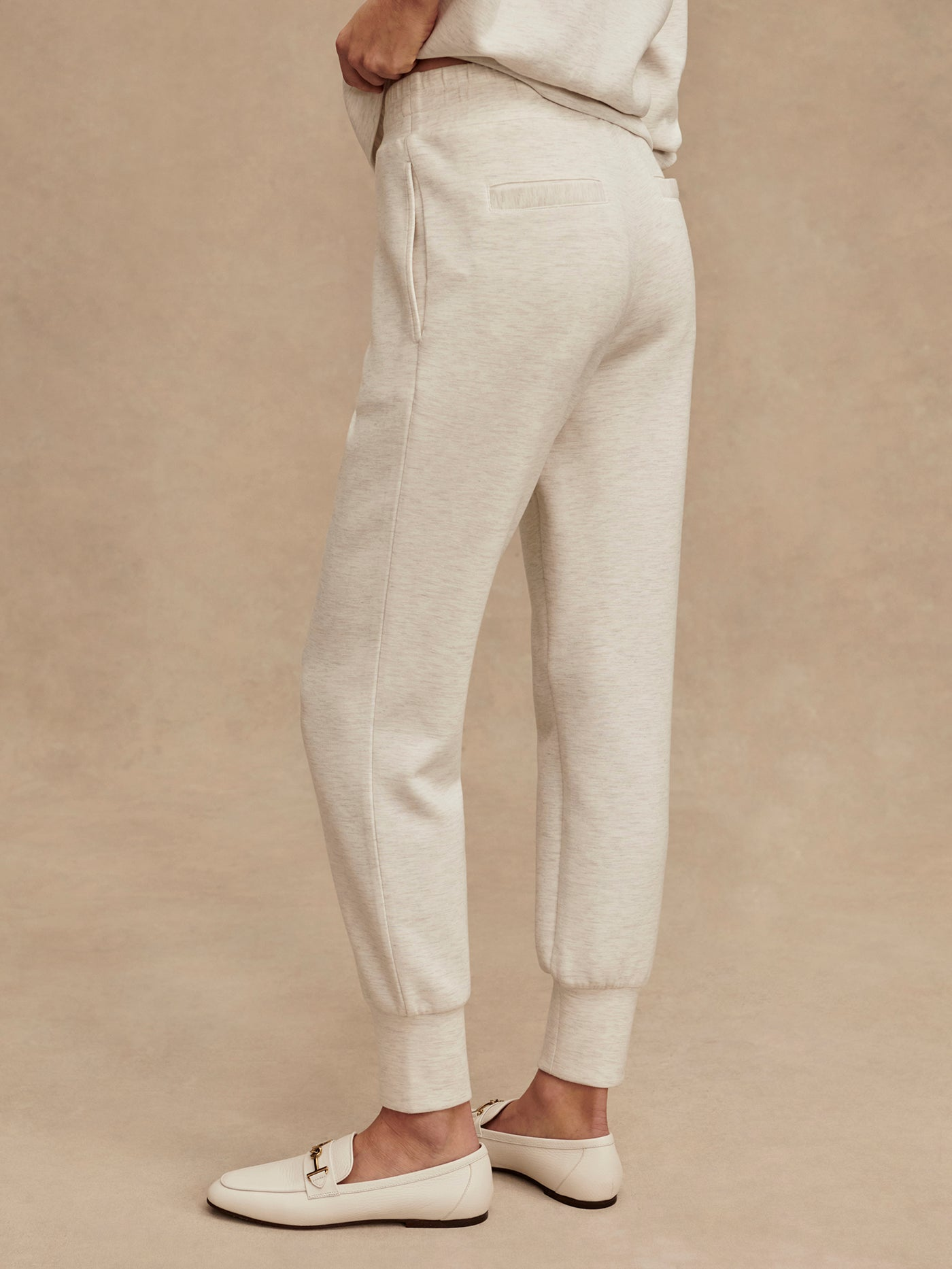 Varley Slim Cuff Pant 27.5” - Ivory Marl