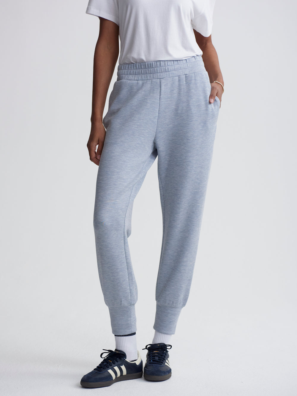 Varley Slim Cuff Pant 27.5" - Mid Blue Marl Sleepwear - Other Sleepwear - Loungewear by Varley | Grace the Boutique