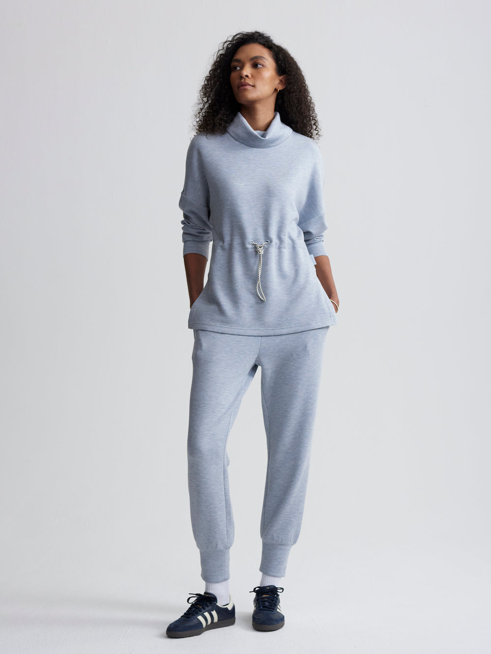 Varley Slim Cuff Pant 27.5" - Mid Blue Marl Sleepwear - Other Sleepwear - Loungewear by Varley | Grace the Boutique