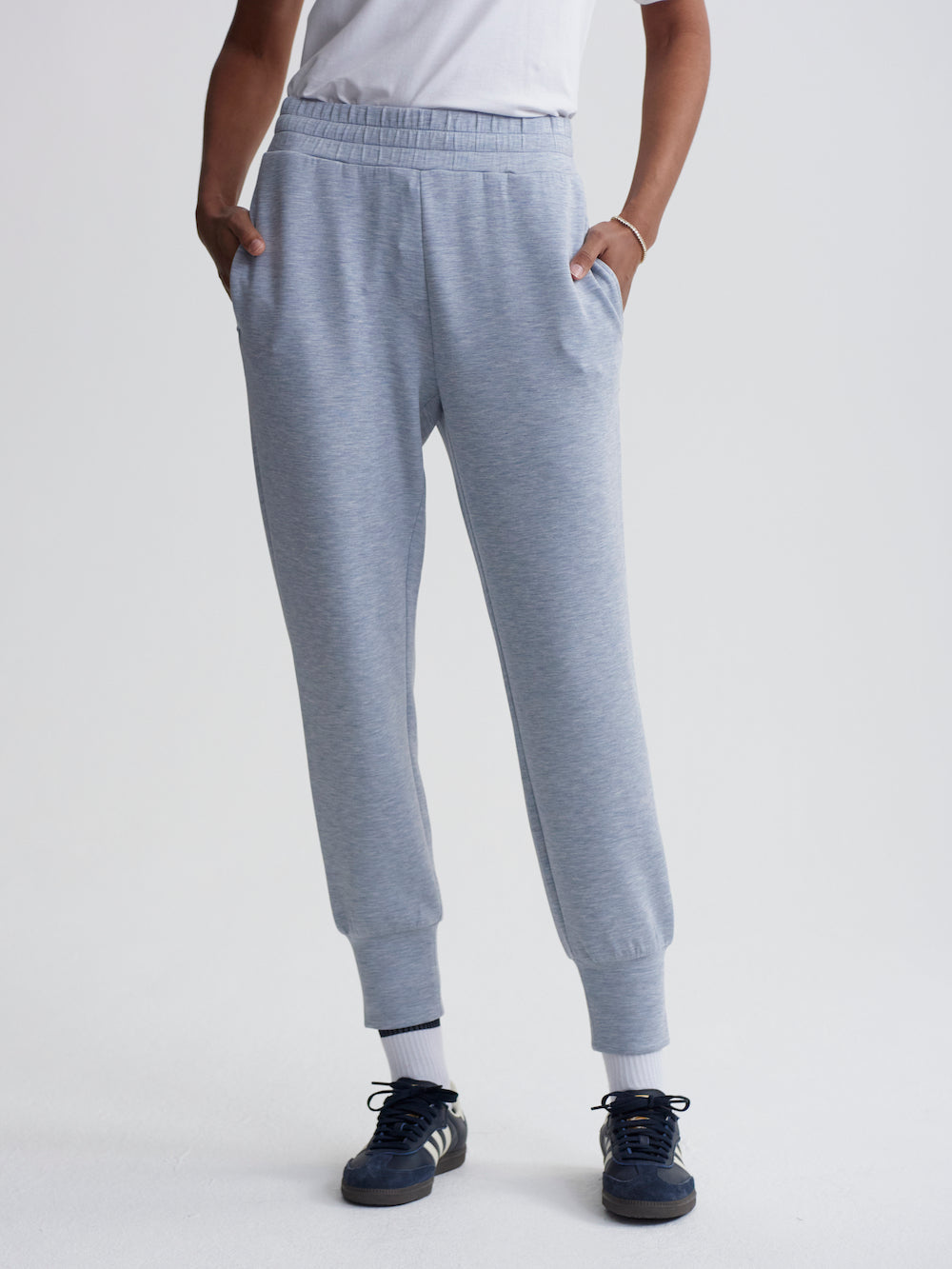 Varley Slim Cuff Pant 27.5" - Mid Blue Marl Sleepwear - Other Sleepwear - Loungewear by Varley | Grace the Boutique