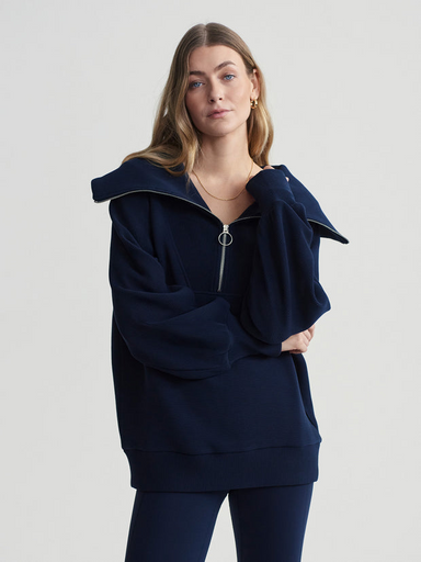 Varley Vine Half Zip - Dark Sapphire Sleepwear - Other Sleepwear - Loungewear by Varley | Grace the Boutique