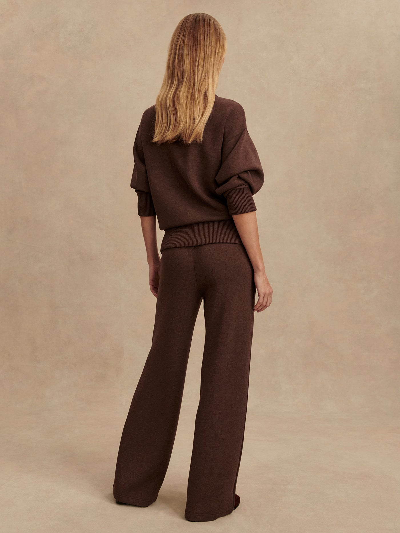 Varley Wide Leg Pant 30 - Coffee Bean Marl