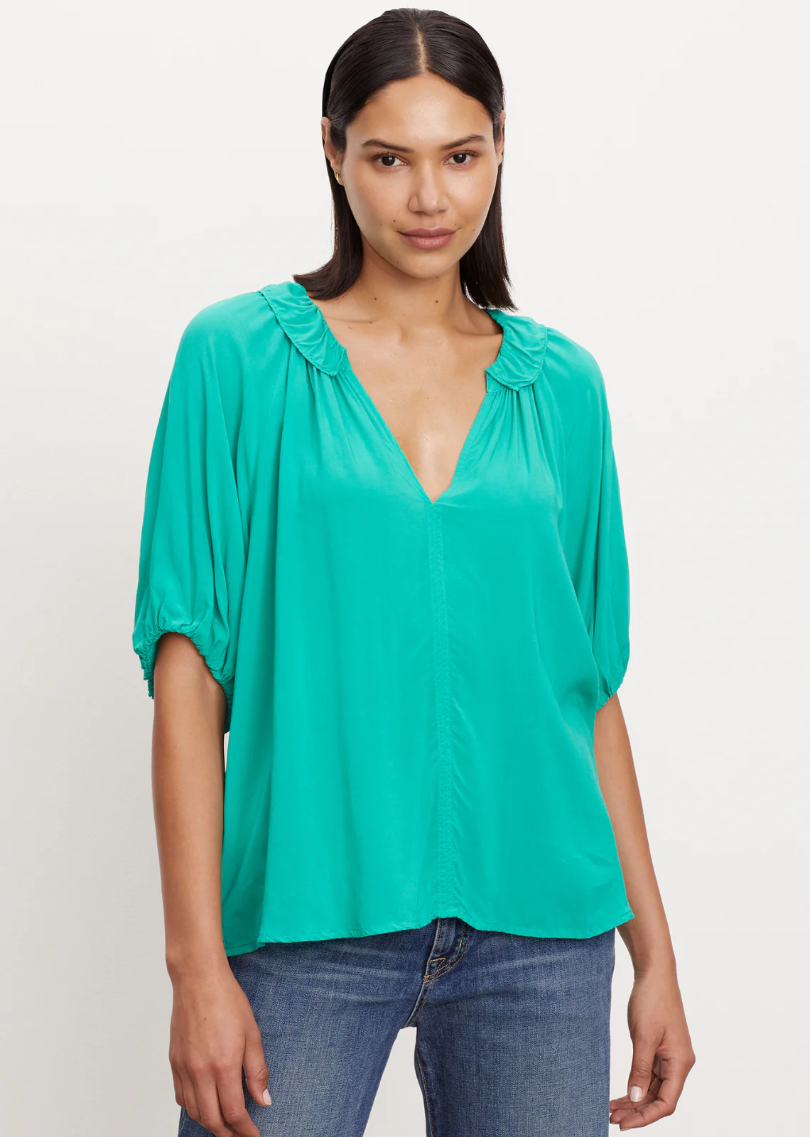 Velvet Alegra Blouse - Emerald Clothing - Tops - Shirts - Blouses - Blouses Top Price by Velvet | Grace the Boutique