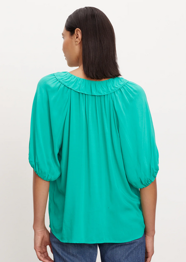 Velvet Alegra Blouse - Emerald Clothing - Tops - Shirts - Blouses - Blouses Top Price by Velvet | Grace the Boutique