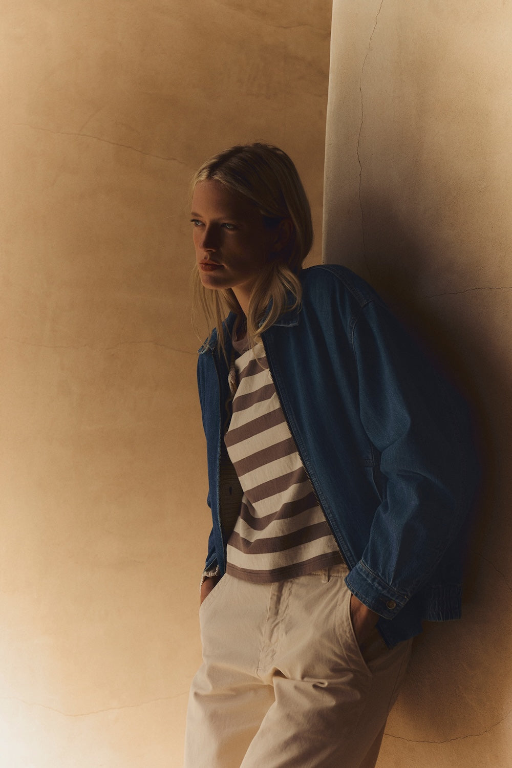 Velvet Anais Jersey Top - Mocha Stripe