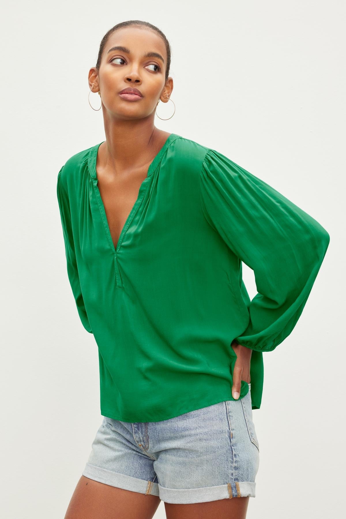 Velvet Ashley Rayon Challis Blouse - Fairway Clothing - Tops - Shirts - Blouses - Blouses Top Price by Velvet | Grace the Boutique