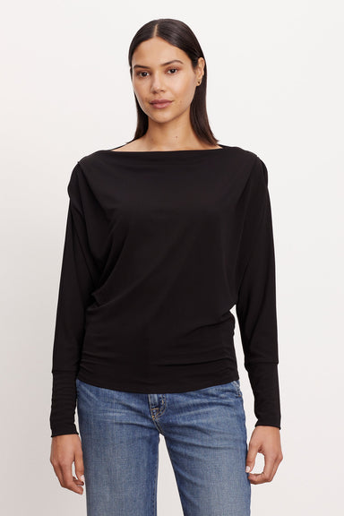 Velvet Bess Top - Black Clothing - Tops - Shirts - LS Knits by Velvet | Grace the Boutique