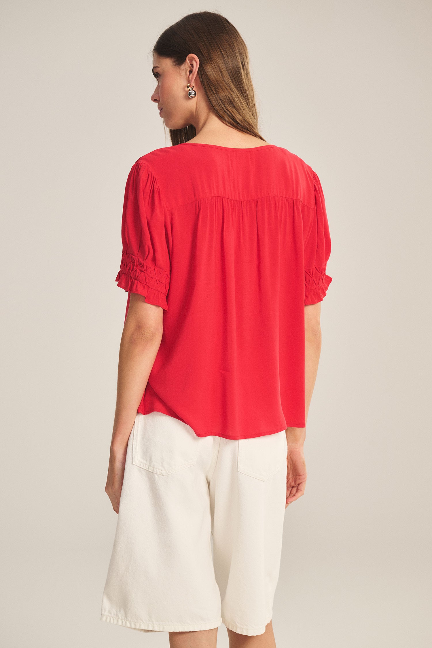 Velvet Carmella Rayon Challis Blouse - Lipgloss