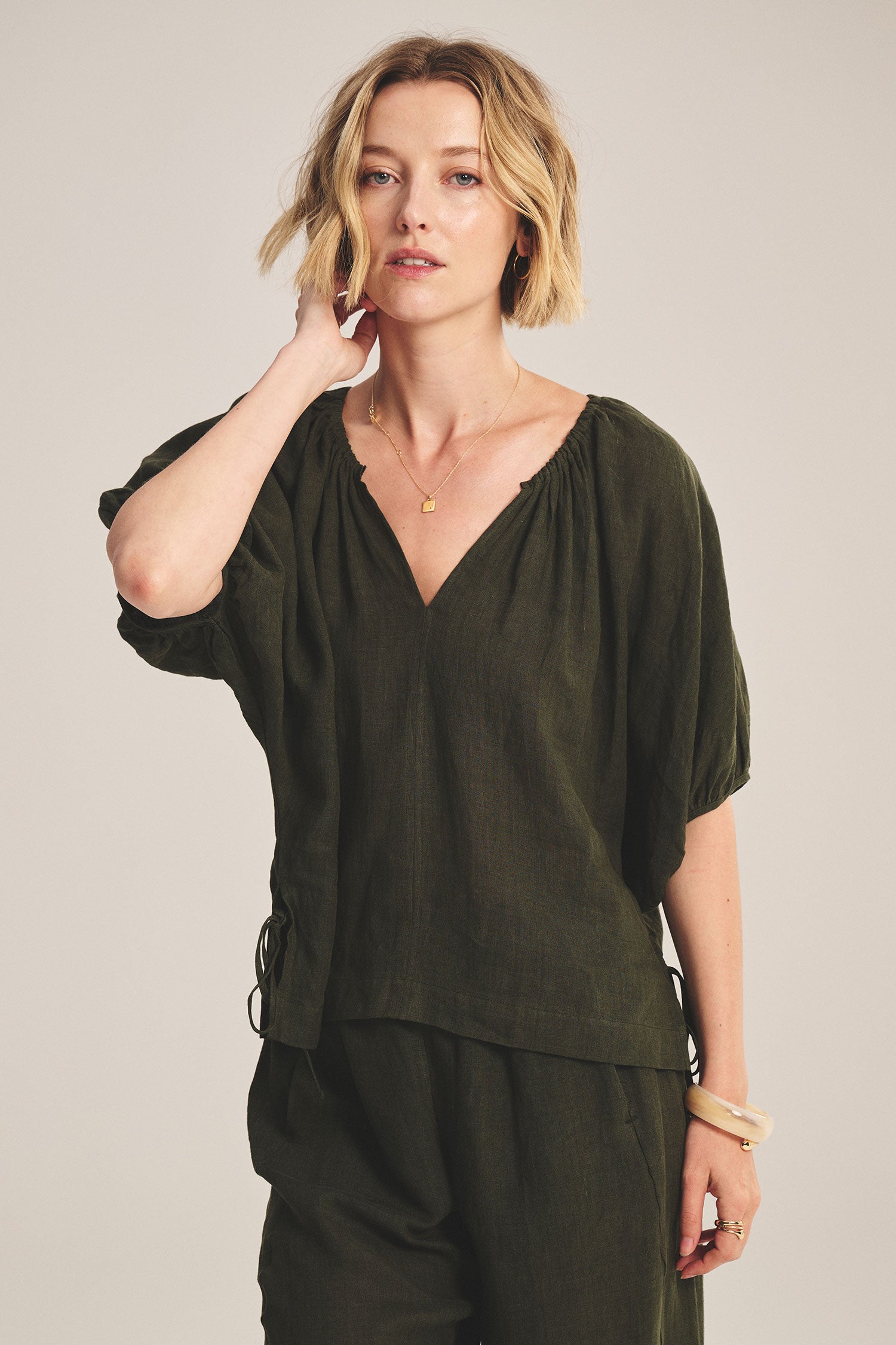 Velvet Cosette Linen Top - Tootsie