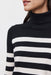 Velvet Cotton Cashmere Turtleneck - Stripe Clothing - Tops - Sweaters - Pullovers by Velvet | Grace the Boutique