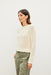 Velvet Karly Textured Cotton Cardi - Cream Clothing - Tops - Sweaters - Cardigans by Velvet | Grace the Boutique