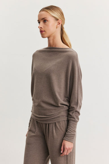 Velvet Kashmir Knit Top - Mocha Clothing - Tops - Sweaters - Pullovers by Velvet | Grace the Boutique