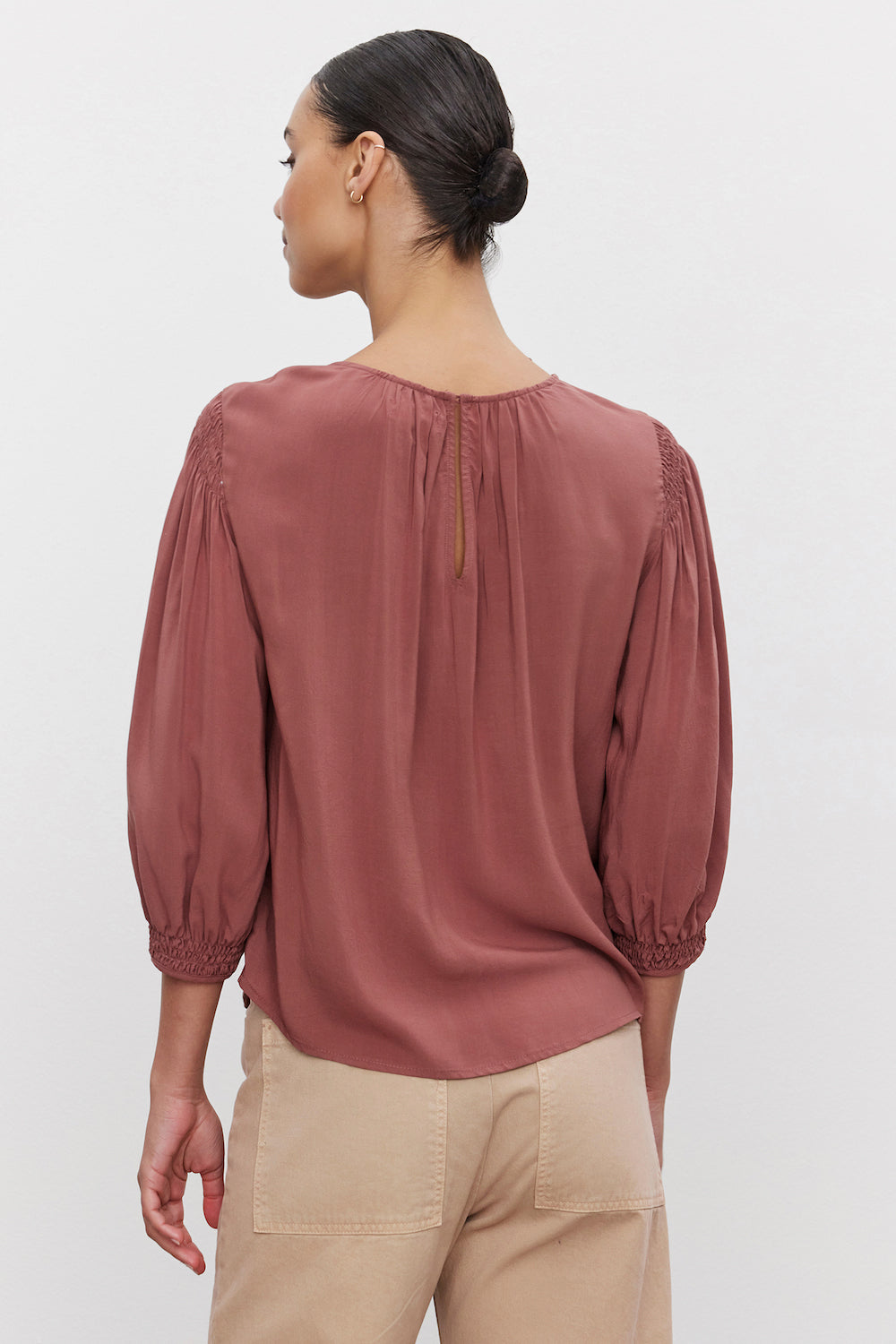 Velvet Laurann Challis Blouse - Blush Clothing - Tops - Shirts - Blouses - Blouses Top Price by Velvet | Grace the Boutique