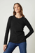 Velvet Liz LS Crew - Black Clothing - Tops - Shirts - LS Knits by Velvet | Grace the Boutique