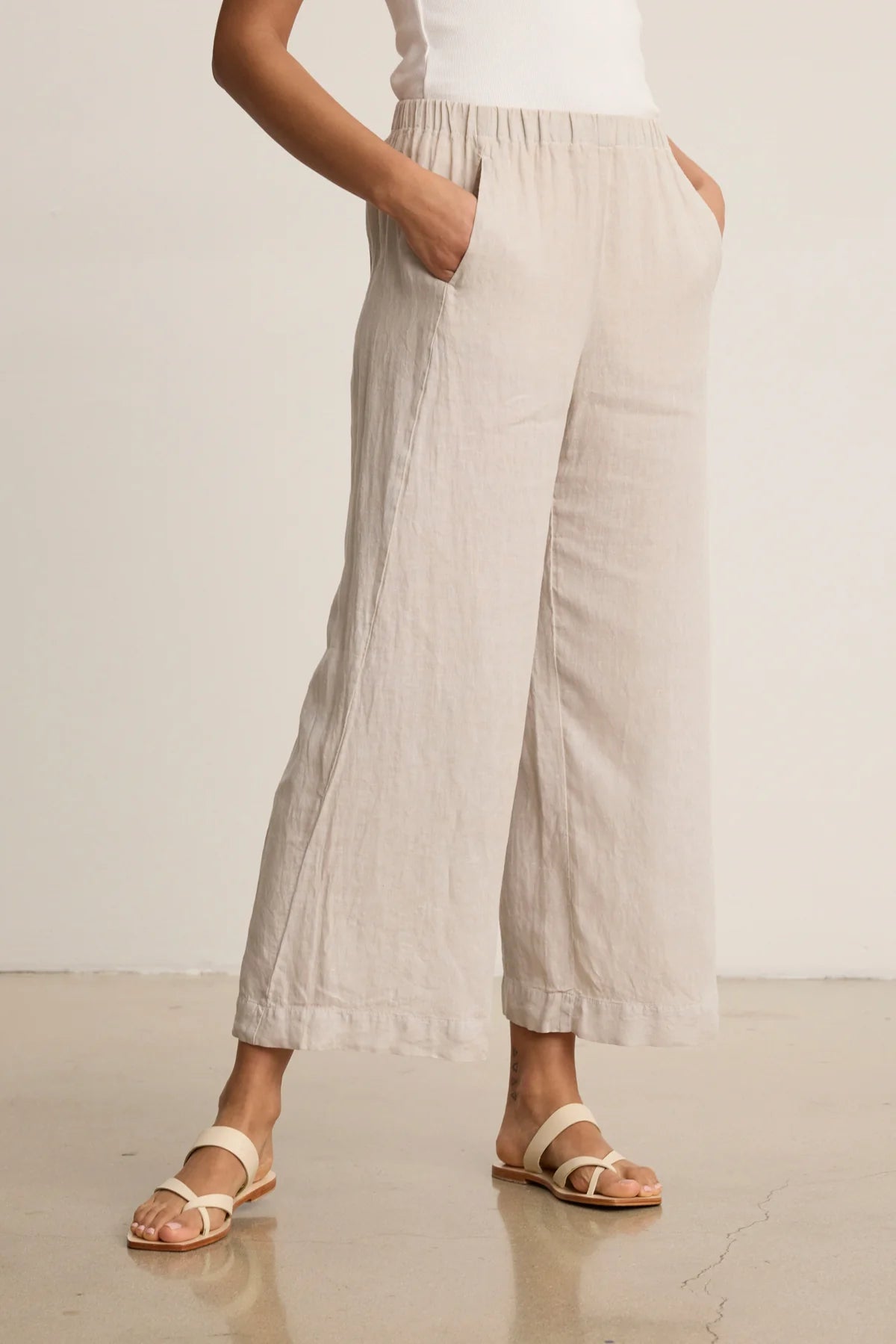 Velvet Lola Linen Pant - Cobble