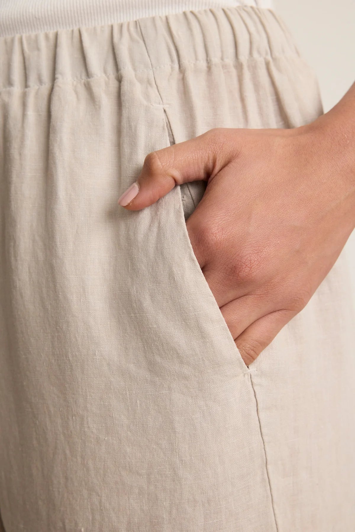 Velvet Lola Linen Pant - Cobble