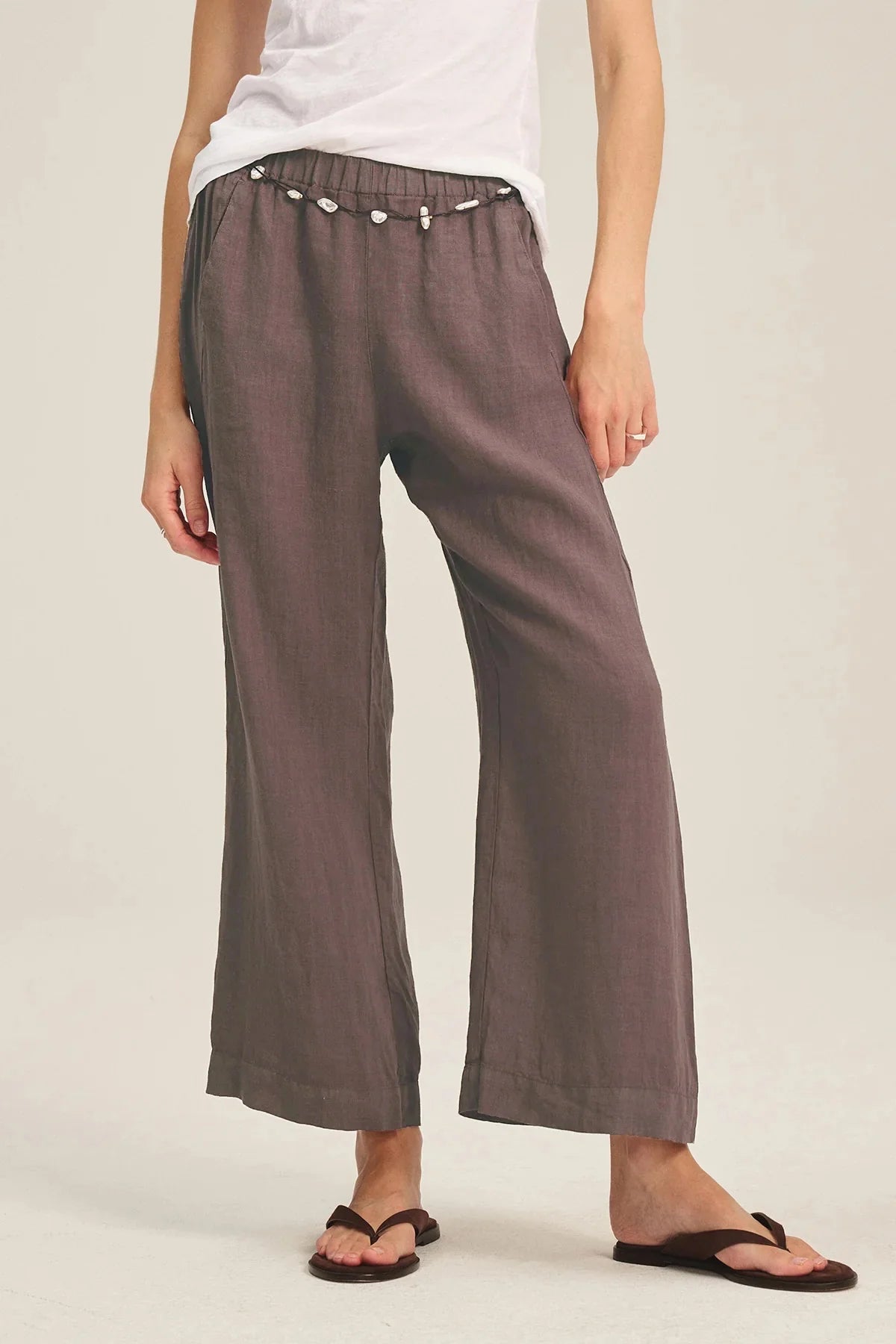 Velvet Lola Linen Pant - Mudslide