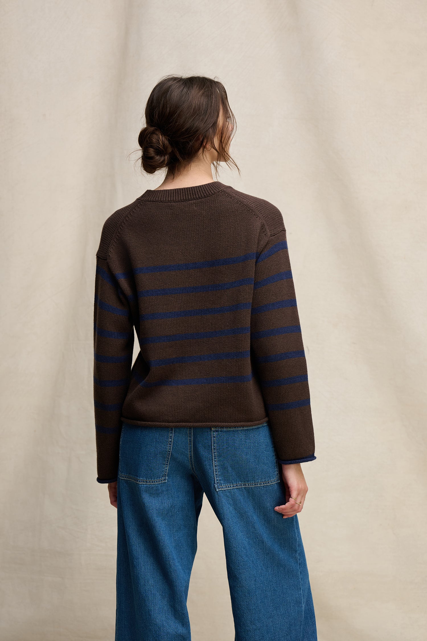 Velvet Lucia Cotton Cashmere Sweater - Espresso