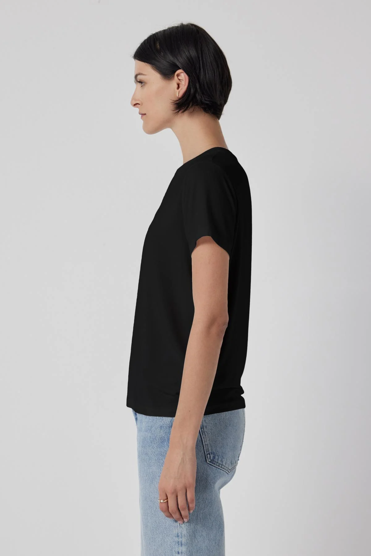 Velvet Solana Modal Jersey Tee - Black Clothing - Tops - Shirts - SS Knits by Velvet | Grace the Boutique