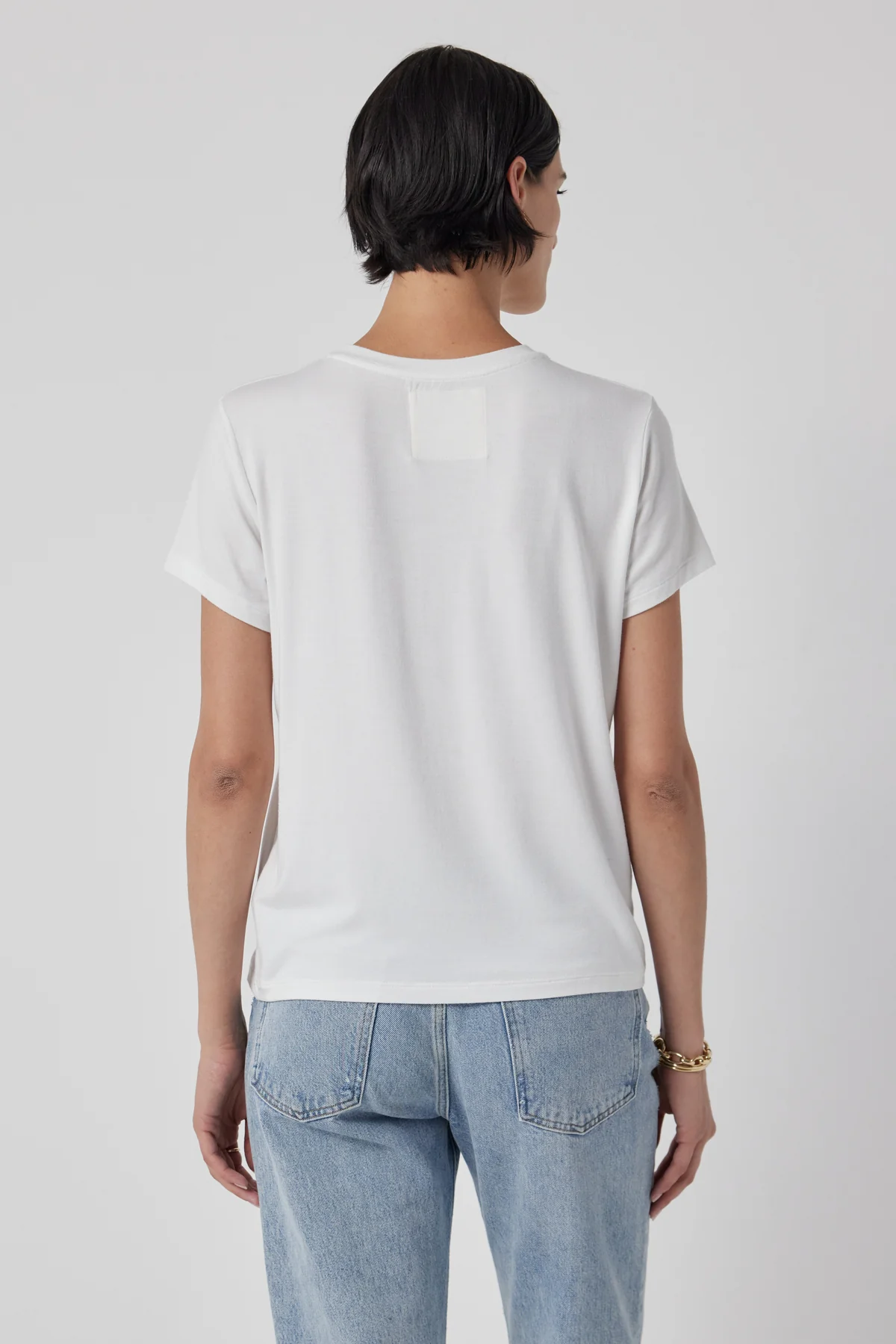 Velvet Solana Modal Jersey Tee - White Clothing - Tops - Shirts - SS Knits by Velvet | Grace the Boutique