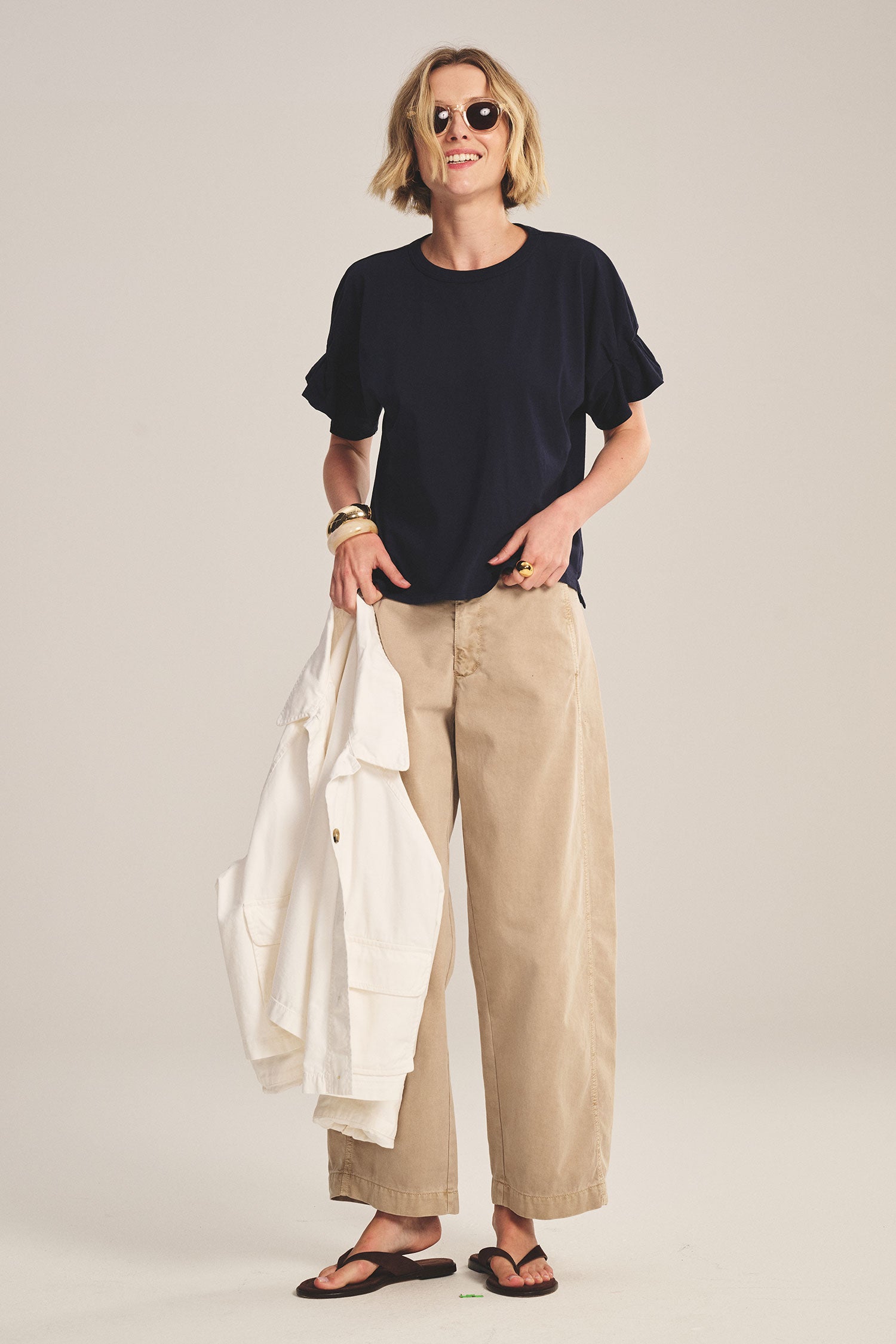 Velvet Tae Jersey Tee - Navy