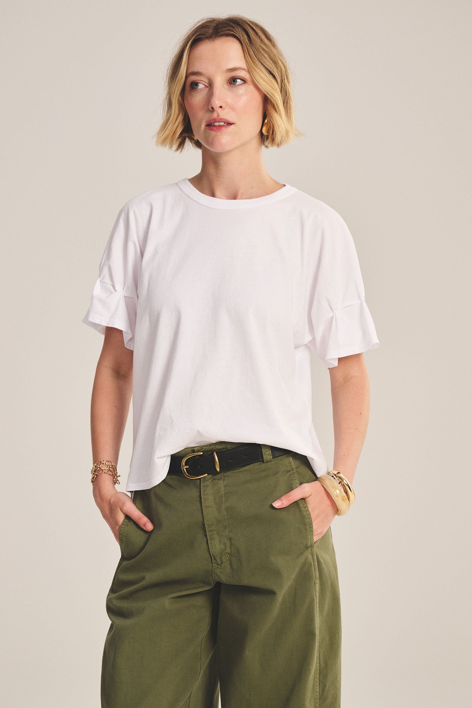 Velvet Tae Jersey Tee - White