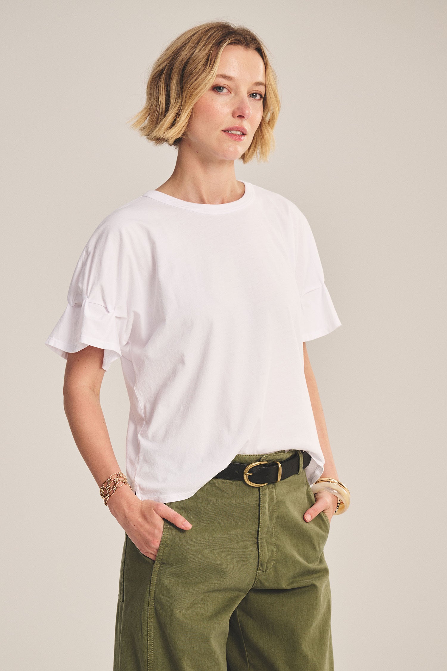 Velvet Tae Jersey Tee - White