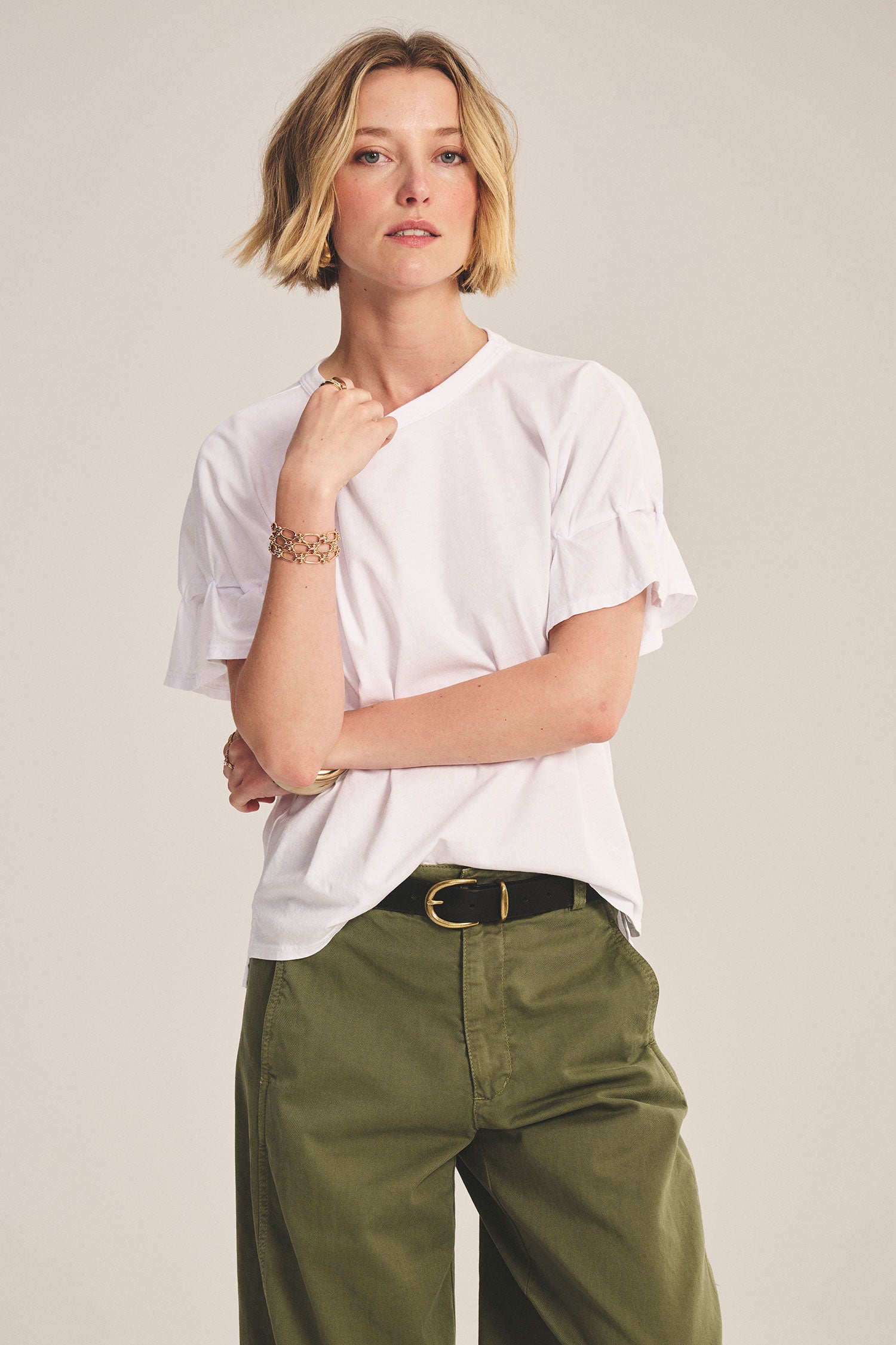 Velvet Tae Jersey Tee - White