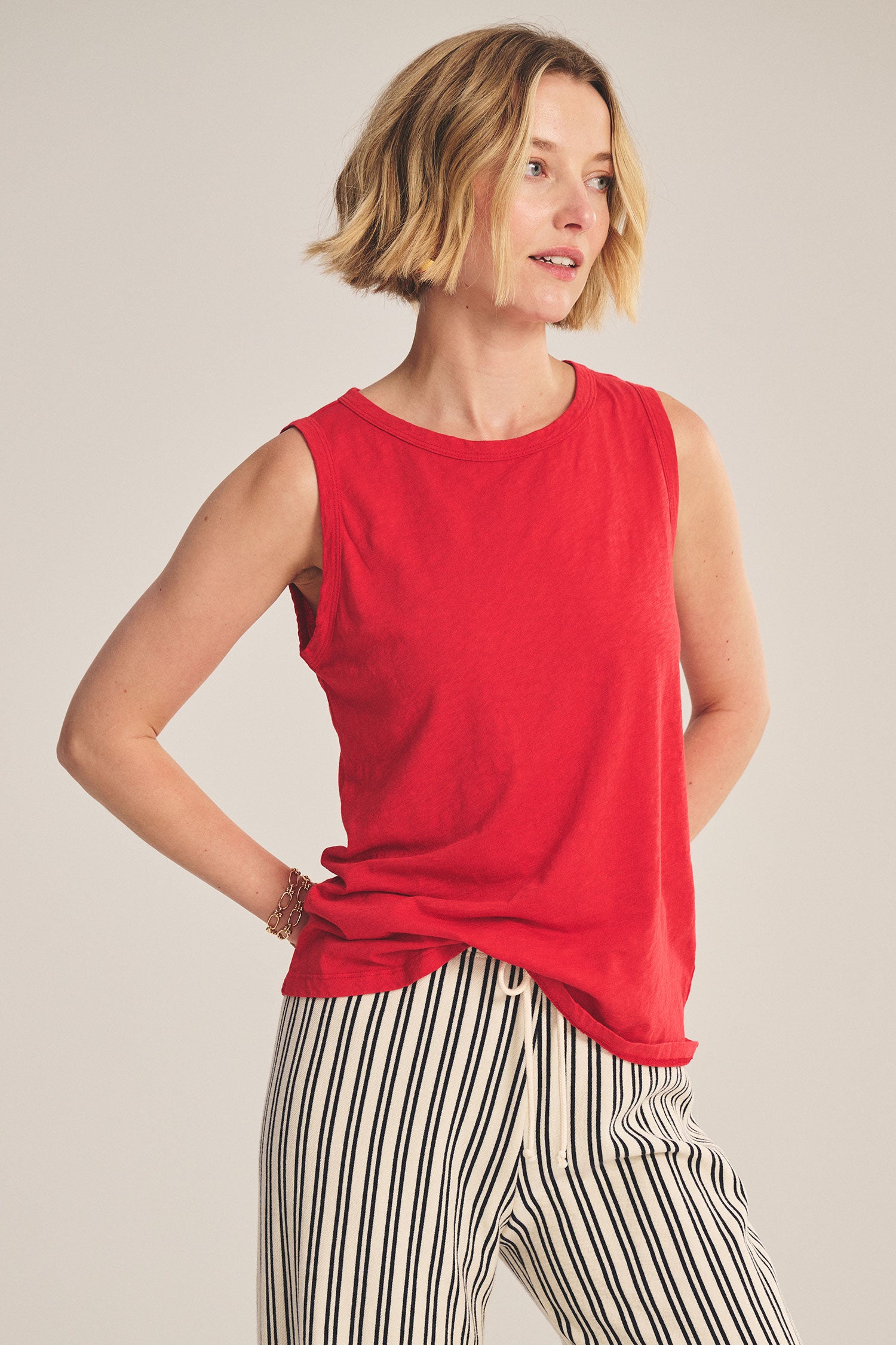 Velvet Taurus Tank - Red Pepper